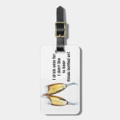 ワイン愛好家のゴルフバッグラベルまたは荷札 ラゲッジタグ (正面縦)