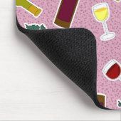 ワイン愛好家のプリントの紫色 マウスパッド (コーナー)