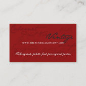 ワイン愛好家の名刺 名刺 (裏面)