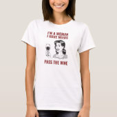 ワイン愛好家の女性用Tシャツ Tシャツ (正面)