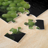 ワイン愛好家の白ワインの瓶ガラスのブドウ ジグソーパズル (側面)