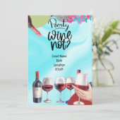 ワイン愛好家の誕生日パーティー 招待状 (スタンド正面)