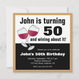 ワイン愛好家の50歳の誕生日パーティー 招待状