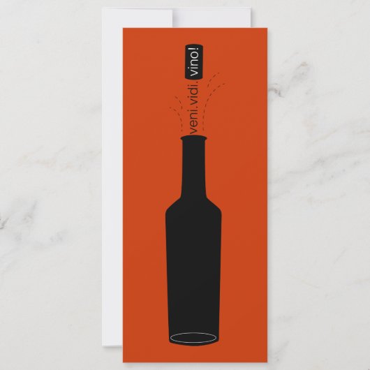 ワイン愛好家のVeni VidiのVinoのワインの試飲の招待 招待状 (正面)