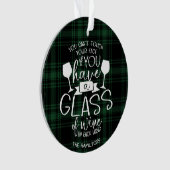 ワイン愛好家ギフトおもしろい2020コービッドクリスマスグリーン オーナメント (正面)