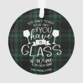 ワイン愛好家ギフトおもしろい2020コービッドクリスマスグリーン オーナメント (裏面)