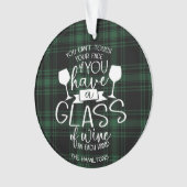 ワイン愛好家ギフトおもしろい2020コービッドクリスマスグリーン オーナメント (正面)