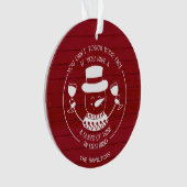 ワイン愛好家ギフトおもしろい2020コービッドクリスマスレッド オーナメント (正面)