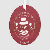 ワイン愛好家ギフトおもしろい2020コービッドクリスマスレッド オーナメント (正面)