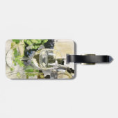 ワイン愛好家ギフト – スタイリッシュ MONOGRAM 図解入りの、写真付きの ラゲッジタグ (裏面横)