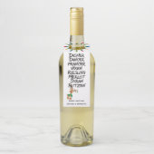 ワイン愛好家トナカイの名前クリスマスおもしろい ボトルネックタグ (ボトル)