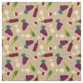 ワイン愛好家パターン ファブリック (見本)