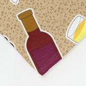 ワイン愛好家パターン フリースブランケット (角)