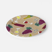 ワイン愛好家パターン ペーパープレート (アングル)