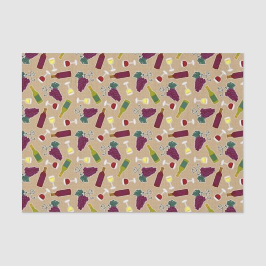 ワイン愛好家パターン 薄葉紙 (正面)