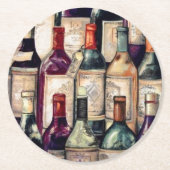 ワイン愛好家ラウンドコースター ラウンドペーパーコースター (正面)