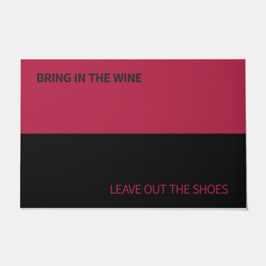 ワイン愛好家用ドアマット及びシューハター ドアマット (正面)