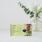 ワイン愛好家。か。 ワインの作成の芸術のマスター。か。 名刺 (スタンド正面)