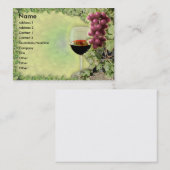 ワイン愛好家。か。 ワインの作成の芸術のマスター。か。 名刺 (正面/裏面)