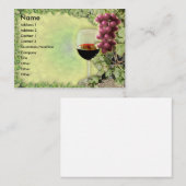 ワイン愛好家。か。 ワインの作成の芸術のマスター。か。 名刺 (正面/裏面)