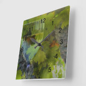 ワイン愛好家 スクエア壁時計 (傾斜)