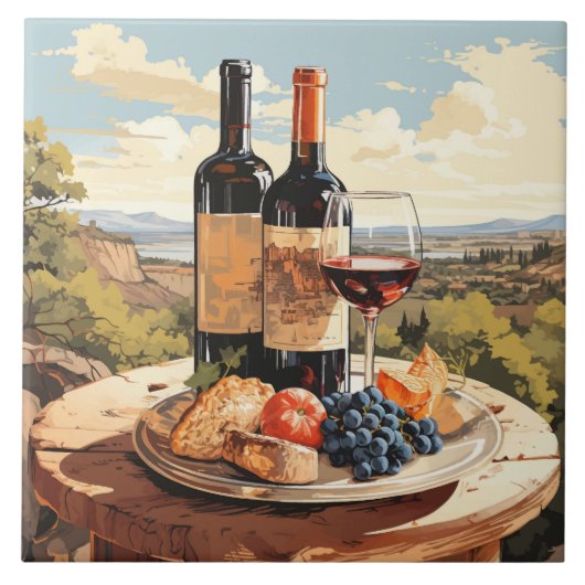 ワイン愛好家 タイル (正面)