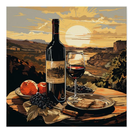 ワイン愛好家 ポスター (正面)