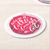 ワイン愛好家 ラウンドペーパーコースター (アングル)