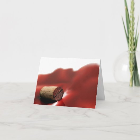 ワイン愛好家「UnCorKed」ノートカード カード (正面)