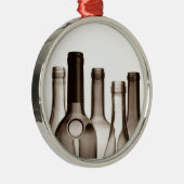 ワイン愛好者のワインボトルオーナメント メタルオーナメント (右)
