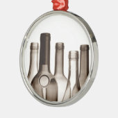 ワイン愛好者のワインボトルオーナメント メタルオーナメント (左)