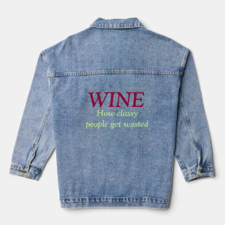 ワイン愛飲者Tシャツ。 デニムジャケット