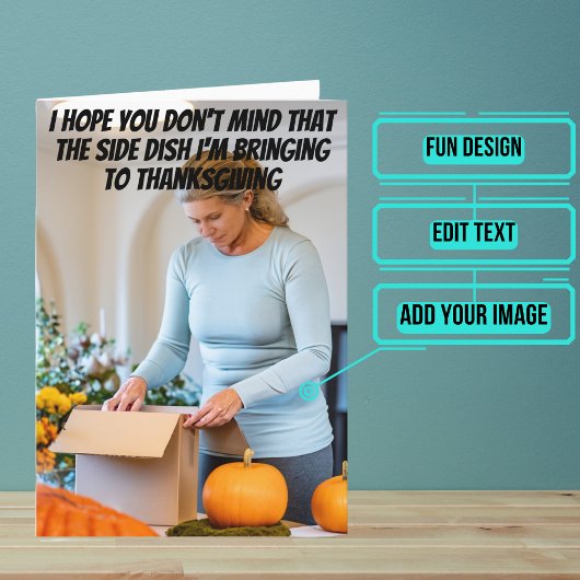 ワイン感謝祭のサイドディおもしろいッシュ カード