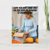 ワイン感謝祭のサイドディおもしろいッシュ カード (正面)