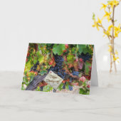 ワイン感謝祭ハーベスト秋ヴィネヤード カード (黄色い花)