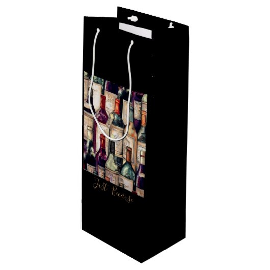 ワイン抱き枕ワイン好き理由 ワインギフトバッグ (正面アングル)