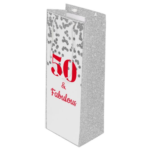 ワイン抱き枕 – マイルストーンシルバー ワインギフトバッグ (正面アングル)