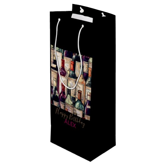 ワイン抱き枕 – ワインラバーズハッピーバースデー ワインギフトバッグ (裏面アングル)