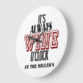 ワイン時のバー時計 ラージ壁時計 (傾斜)