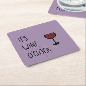 ワイン時計 スクエアペーパーコースター (アングル)