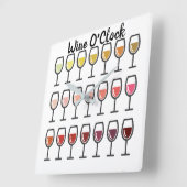 ワイン時計 スクエア壁時計 (傾斜)