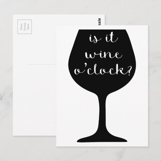 ワイン時計 ポストカード (正面/裏面)