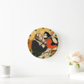 ワイン時間、編集文字、時計 ラウンド壁時計 (ホーム)