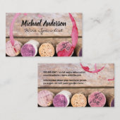 ワイン染色 | テーブル上のコルク 名刺 (正面/裏面)