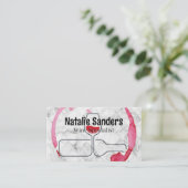 ワイン染色 |ワイナリーロゴ 名刺 (スタンド正面)