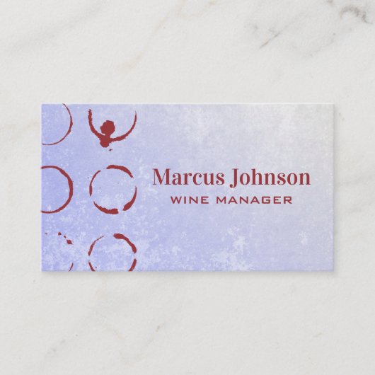 ワイン染色 | ワインつる植物ロゴ 名刺 (正面)