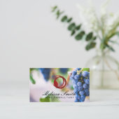 ワイン染色 | ワイン葡萄ブドウ畑 名刺 (スタンド正面)