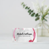 ワイン染色 | 水彩画 名刺 (スタンド正面)