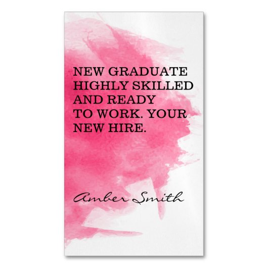 ワイン染色 |水彩 |応援 マグネット名刺 (正面縦)