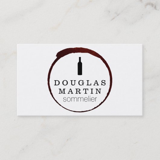 ワイン染色 |赤芸術的 名刺 (正面)